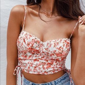 Floral Bustier Crop Top